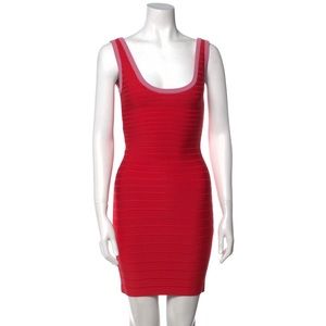 Herve Leger Scoop Neck Mini Dress - XS
